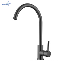 Aquacubic High Arc Black Lead free upc 304 Stainless Steel Kitchen Faucet